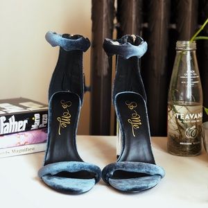 So Me Velvet Sandal Heels
